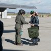 One of the F-35C pilots greeted his flight crew upon arrival.
